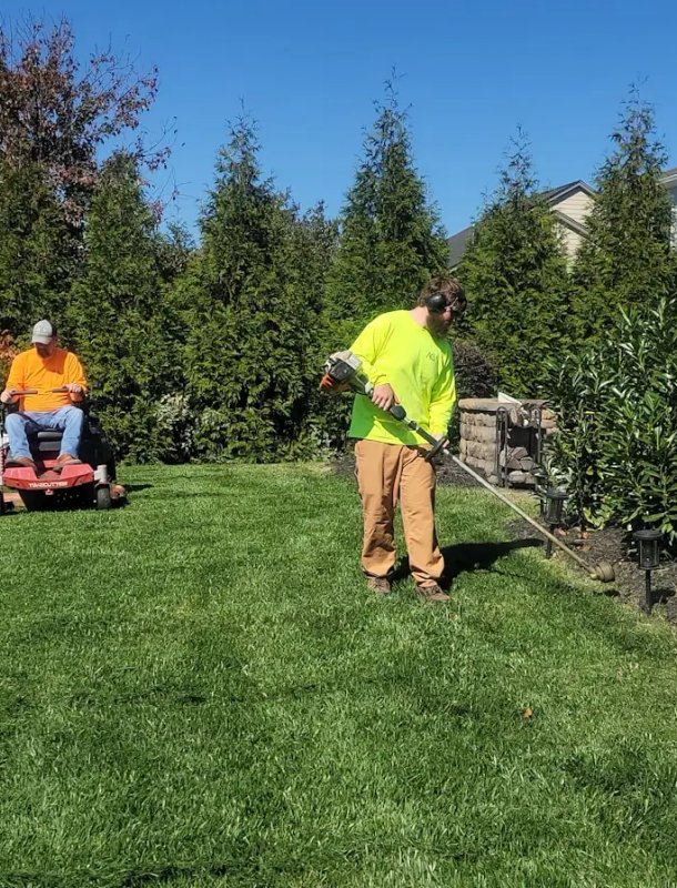 Frank Woods Mowing Lawn